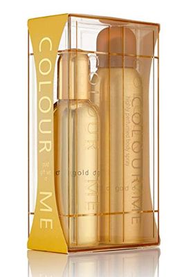COLOUR ME Gold Homme Perfume for Men. 100ml Eau de Parfum Men & 150ml Body Spray - Twin Perfume Gift Set Men. Luxury Fragrance - Mens Aftershave, Long Lasting Fragrance for Men by Milton-Lloyd