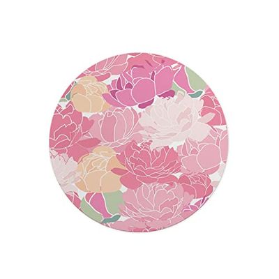 Questo Casa, Ronde digitaal bedrukte muismat, antislip onderkant, voor kantoor en thuis, diameter: 22 cm