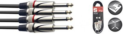 Stagg YC-0,6/2PM2PMH Câble Bretelles JACK JACK 60cm