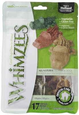 Whimzees Natural Dental Dog Treats Alligator Small, 1 x 150