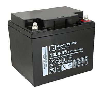 Batería Qbatteries 12LS-45 Agm Standard. Tecnología AGM. 12V - 45Ah (197x165x...