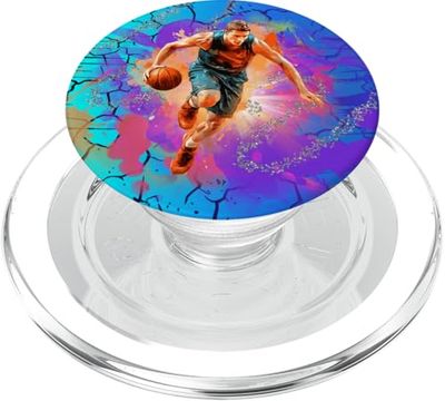 Lindo Teen Boys Baloncesto Juega Deportes Fan PopSockets PopGrip para MagSafe