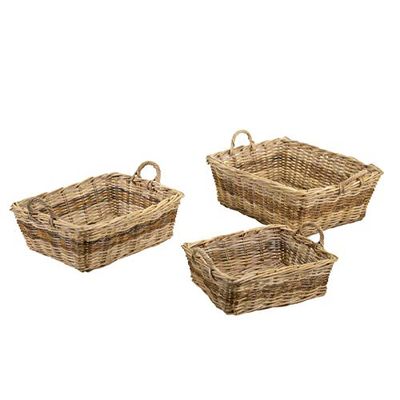 Vacchetti 4706540000 Cesta, Rattan, Multicolor, Piccolo, 3 unità