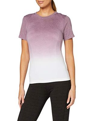 AURIQUE Damen Nahtloses Sporttop, Violett (eingelegte Rüben-Ombre), L