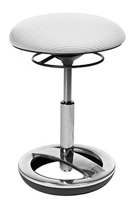 Topstar Sitness Bob Tabouret de Bureau en Aluminium Poli Blanc
