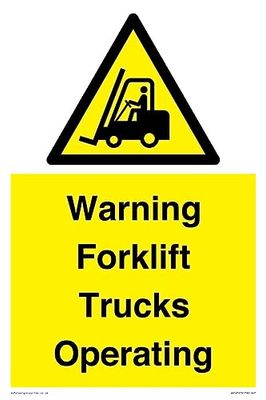 Varning gaffeltruck driftskylt – 200 x 300 mm – A4P