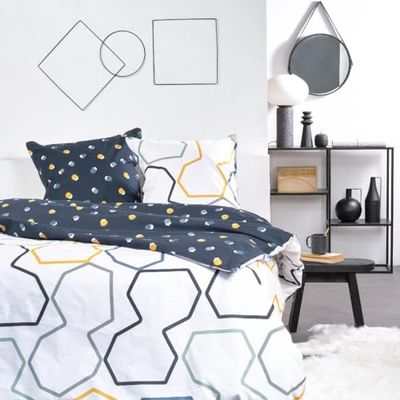 TODAY Sunshine geometriskt mönster dubbelt sängkläder set - 220 x 240 cm