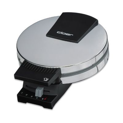 Cloer 285 Piastra per Coni, per coni sottilissimi e croccanti, 800 W, diametro piastra di cottura 15 cm, piastre di cottura pesanti, grado di doratura selezionabile, segnale acustico e spia di cottura