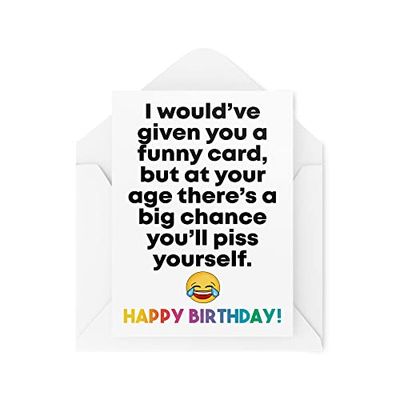 Funny Cards - Biglietto di auguri per 40° 50° 60° 70° compleanno sorella, mamma, umorismo, risate, battitore, maleducato, offensivo, scherzo divertente CBH25