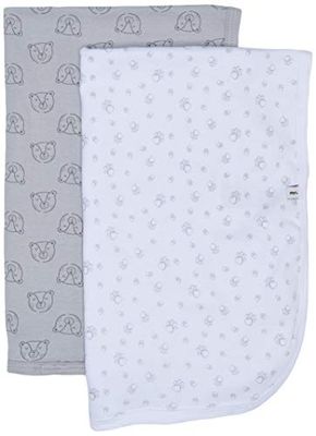 Pippi Unisex Baby Pippi 2-pack baby unisex deken voor wikkelen, spelen en bescherming geschikt badkledingset, meerkleurig (Harbor Mist 190), eenheidsmaat EU, Veelkleurig (harder Mist 190)