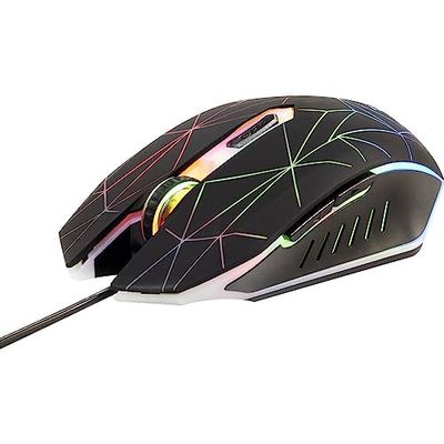 Renkforce RF-GM-120 Souris Gaming USB Optique Noir 6 Boutons 3600 DPI Lumineux
