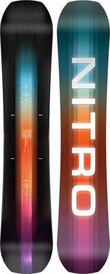Nitro Snowboards för män, Team Wide Board '25, Freestyle/Freerideboard, Directional Twin, Trüe Camber, All-Terrain, Wide, för stora fötter
