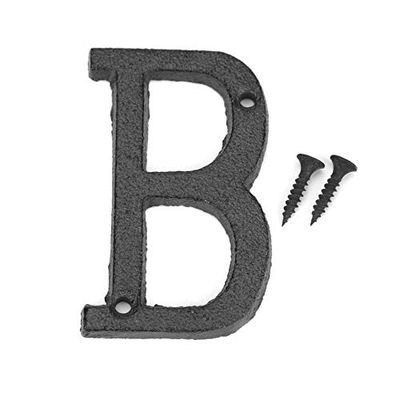 Domybestshop C0F1 door plate and fixing screws (letter B), acrylic