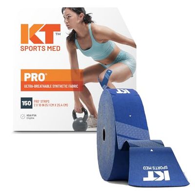 KT Tape PRO Jumbo 150 Strip synthetisch voorgesneden kinesiologie tape M blauw (Sonic Blue)