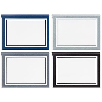 Hallmark Lege kaarten assortiment met organizer, zwart-witte strepen (40 notitiekaarten met enveloppen) voor afstuderen, gewoon omdat alle gelegenheden