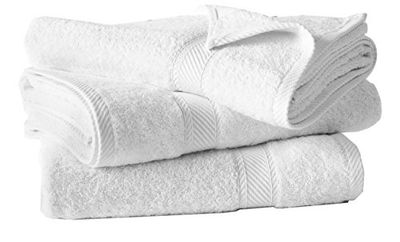 De Witte Lietaer 194875 Lot de 3 Draps de Douche Coton Blanc 140 x 70 cm