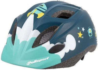 POLISPORT 8740800015 - XS Kids Premium Spaceship Fietshelm voor Kinderen Verstelbaar Maat XS (46-53cm) met CE-certificering voor Fietsen Skateboarden Schaatsen in kleur Spaceship
