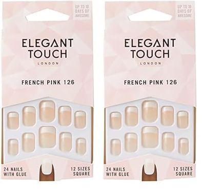Elegant Touch Et natural french - 126 (s) (pink) 30 g (Paquete de 2)