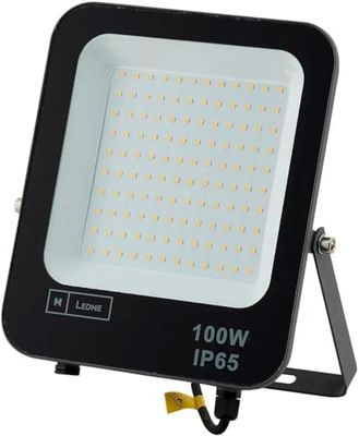 M Ledme - Faretto proiettore LED Napoli 100 W, 12.000 lumen, IP65 dimmerabile, colore luce calda (3000 k), illuminazione esterna, uso per giardino, cortili, parcheggio, hotel, navi ecc.