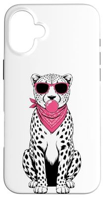 Guépard Lunettes De Soleil Chewing-Gum Guépards Coque pour iPhone 16 Plus