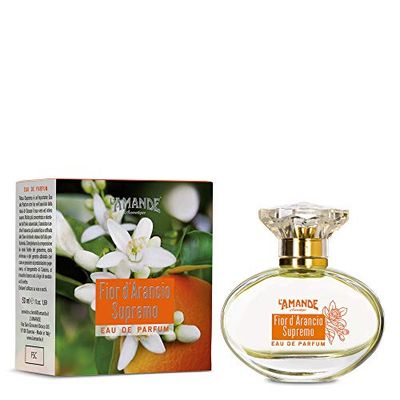 L'AMANDE - Parfum Femme Frais et Agrumé avec Notes au Citron, Parfums Vanille et Musc, Eau de Parfum avec Senteurs Douces et Musquées - Fleur d'Orange Suprême, 50 ml