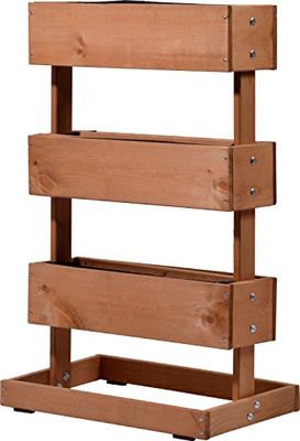dobar 58525e Parterre Verticale avec 3 jardinières séparées en pin pour Jardinage Urbain 49,5 x 30 x 78 cm