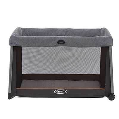 Graco FoldLite Unique Fold Travel cot, Birth to Approx. 3 Years, Shadow Fashion Réglable, Ombre, Lit d'enfant