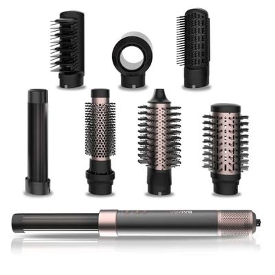 Cecotec Brosse à Air Sèche-Cheveux Modelante Lisseur Multifonction 8 en 1 Bamba AirGlam. 1400 W, Technologie Coanda, 3 Vitesses, 3 Températures, Contrôle Intelligent de la Chaleur, 110000 tr/min