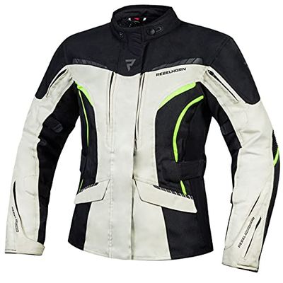 REBELHORN Hiker III Lady Giacca da moto per donna Materiali durevoli Membrana Reissa Protezioni per gomiti e spalle Tasche di ventilazione Elementi riflettenti