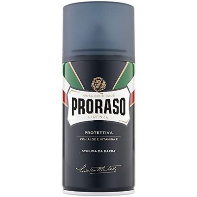 Proraso Espuma Afeitar Aloe Vera y Vitamina E (Protectora) 300 ml, El embalaje puede variar