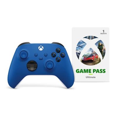 Xbox Wireless Controller – Shock Blue + Game Pass Ultimate 1 Month