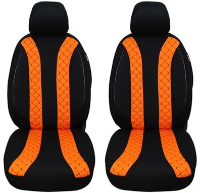 Coprisedili compatibili con Kia Sportage 3 SL conducente e passeggero dal 2010 al 2015 FB: N305 (nero e arancione)
