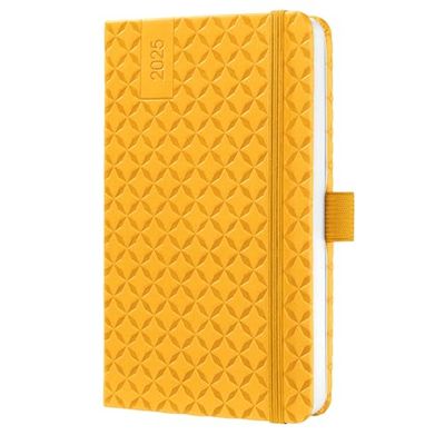 SIGEL J5116 Jolie Weekly Planner 2025, hardcover, 9,5 x 15 cm, 174 Pages, Yellow