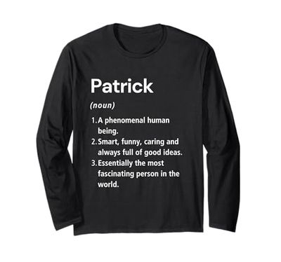 Patrick Definizione del nome Dizionario divertente Maglia a Manica