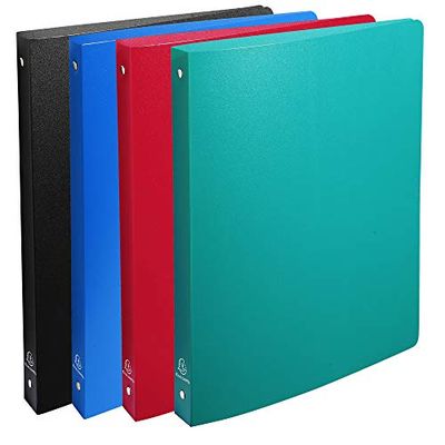 Exacompta - Ref. 51490E - 1 binder 4 rings 20mm polypropylene OPAK - A4 - random color