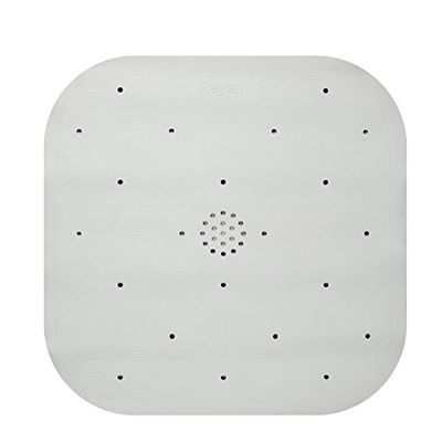 Rayen Tapete de duche, com ventosas, de borracha, branco, 45 x 45 cm