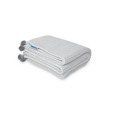 Homemania Softy filt för soffa, sovrum, vardagsrum - Akrylblå 90 x 90