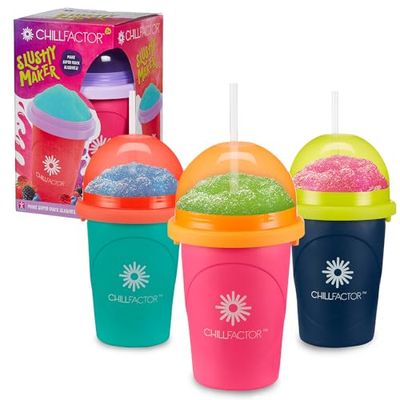Bandai - Chillfactor - Mug à granité fourni avec paille - Couleur aléatoire, Vendu à l'unité - Fabrication de Glaces maison - Atelier Cuisine Créatif pour Enfant 3 ans et plus - Atelier Granita