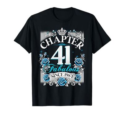 Womens Chapter 41 Fabulous Since 1984 41st Birthday Design Maglietta