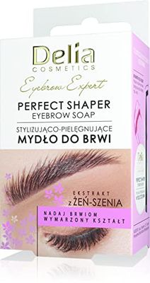 Delia Cosmetics - EYEBROW EXPERT - Jabón para peinar las cejas - Cuidado e hidratación - Cualquier color de cejas - Efecto transparente - Extracto de ginseng - Juego - 10 ml