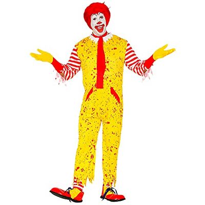 W WIDMANN MILANO Party Fashion - Costume Mc Killer Clown, Combinaison, Clown d'horreur, Halloween