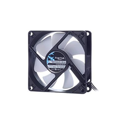 Fractal Design Silent Series R3 Bianca - Ventilatore del computer - Ottimizzato per flusso d'aria elevato - 80 millimetro - 1600 RPM - Cavo a nastro - Flusso d'aria - 12v - Nero/Bianca (Single)
