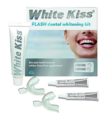 White Kiss Flash: Zestaw do wybielania zębów z tulejami i żelem