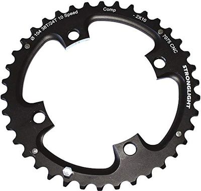 Stronglight Unisex - volwassene kettingblad MTB 104/64 2x10, Zwart, 38