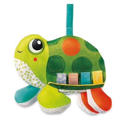 Chicco Molly La Tartaruga, Giochino in Tessuto Morbido e Colorato, Diversi Tessuti per Stimolare Capacità Tattili e Visive, Con Chiusura in Velcro, Lavabile in Lavatrice, Giochi Bambini 0-18 Mesi