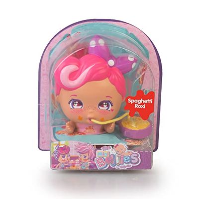 The Bellies From Bellyville - Mini Bellie Spaghetti Roxi Roll, kleine pop met spaghetti, voeden, met 2 accessoires, voor meisjes en jongens vanaf 3 jaar, beroemd (BEE10200)