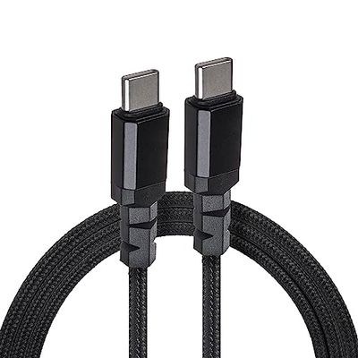 Kabel 2 x USB-C 100W Maclean, ondersteuning voor PD, gegevensoverdracht tot 10Gbps, 5A, zwart, lengte 1m, MCE491