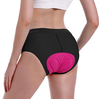 FEIXIANG Pantaloni da Ciclismo da Donna, Pantaloncini da Ciclismo Corti Pantaloncini da Ciclismo Biancheria Intima da Ciclismo con Imbottitura in Gel 4D Traspiranti ad Asciugatura