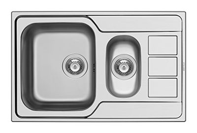 Pyramis ATHENA EXTRA (79x50) 1 1/2B 1D, Lavabo da incasso in acciaio INOX, lucido, 101200312