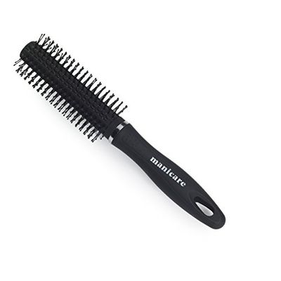 Manicare Escova radial para secar o cabelo, adequada para todos os comprimentos e tipos de cabelo, uso em cabelos húmidos ou secos, escova redonda de cerdas com ponta de bola, cabeleireiro e higiene